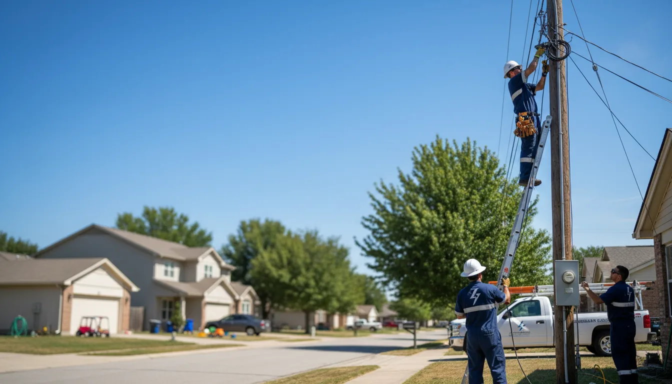Residential electrician providing installation services in Chireno, TX